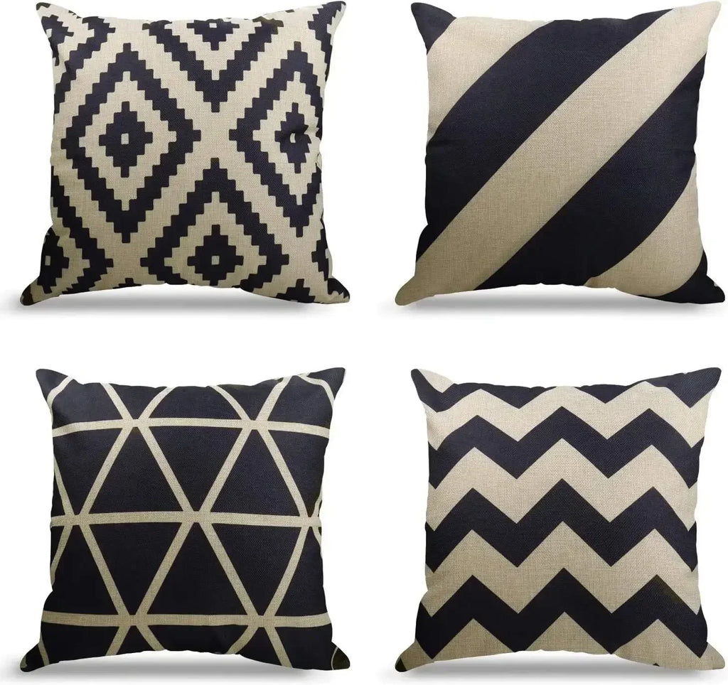 Sofa Cushion Cover Sofa Decorative Pillowcase Outdoor Linen Decorative Throw Pillow Cover Suitable for Bedroom, Sofa, Bed,