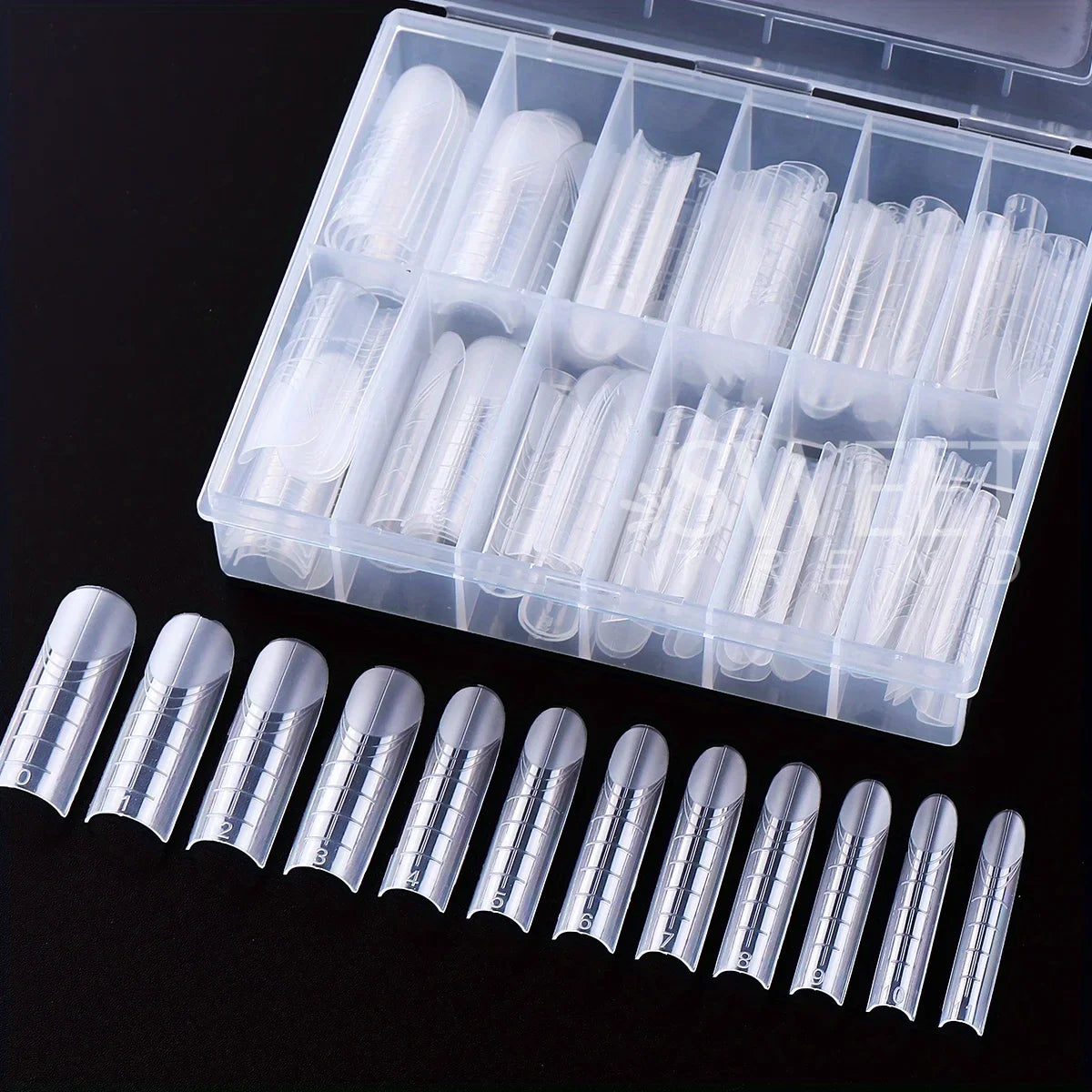 120pcs Toenail Extension Mold Kit Reusable Acrylic Gel Extension Forms Dual Forms Reusable DIY Full Cover Fake Pedicure Supplies
