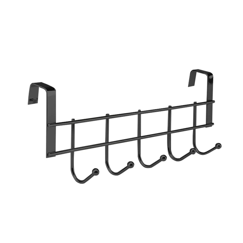 1/2pcs Stainless Steel 5-Hook Cabinet Hooks Rust-Resistant Storage Rack for Behind Doors Kitchens Cabinets and Bathrooms