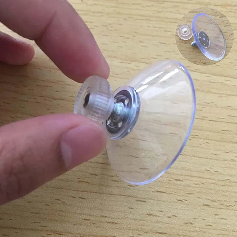 5/10Pcs Suction Cup Hooks with Screw Nut 40 mm Clear Sucker Pads Strong Adhesive Suction Holder for Car Glass Bathroom Wall Door