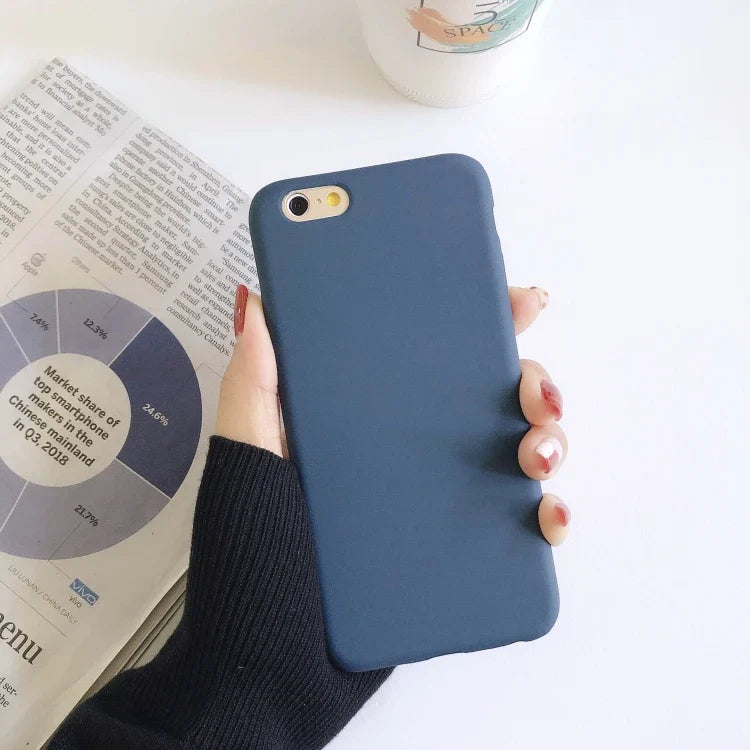 Silicone Candy Color Case for iPhone 11  8 Plus 7 6 6S plus Soft Cover candy Phone Cases for iPhone 11 12 13 14 Pro XR X XS Max