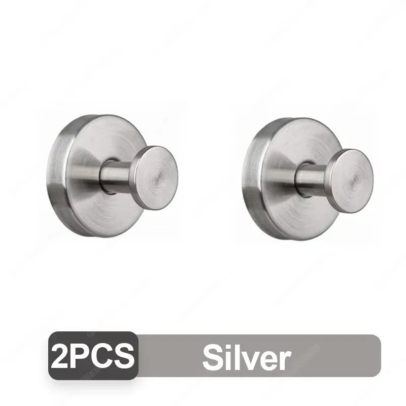 Suction Cup Hook Stainless Steel Punch-free Hooks Waterproof Wall Mount Strong Adsorption Hooks Reusable Kitchen Bathroom Hook