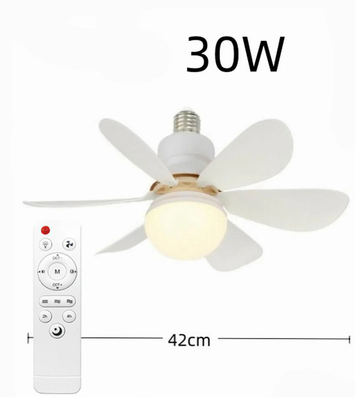 30W/40W Ceiling Fans with Remote Control LED Light Fan, E27 Lamp Base Intelligent Silent Ceiling Fan for Bedroom and Living Room