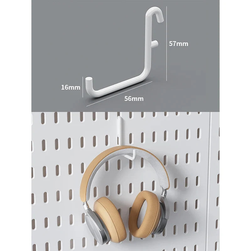 Study Room Pegboard with Shelves Tool Free Wall Grid Scratch Proof Easy to Install for Computer Desk Accessories