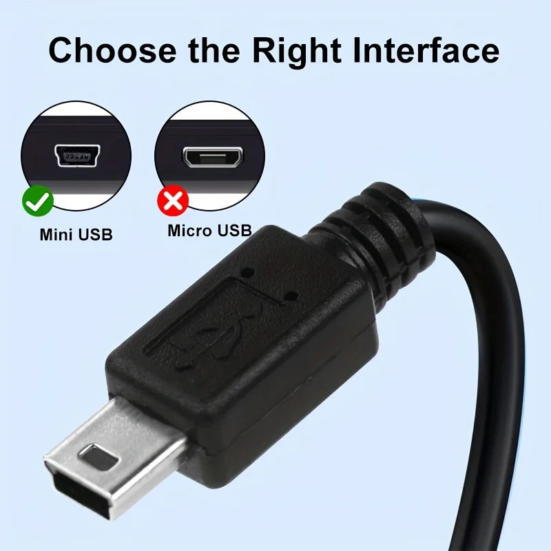 Mini USB Cable Male to Mini-B 5pin Male Fast Data Charge Cablefor MP3 Player Garmin Nuvi GPS, Dash Cam,Hard Drive PS3 Controller