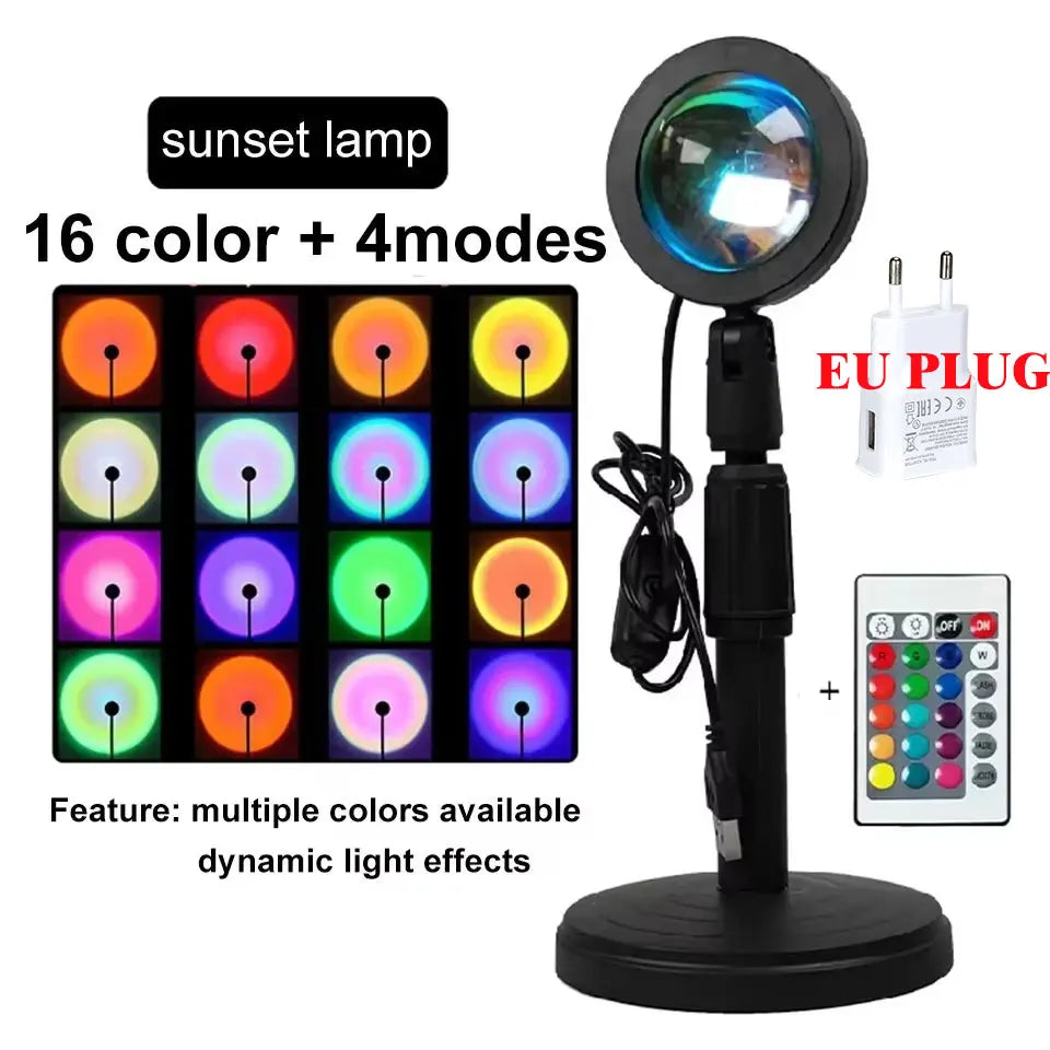 Sunset Lamp Night Light Multi Colors Sunset Projector Smart Life Remote Mood Party Led Lights Room Decoration Photography Gift