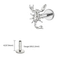 Right Grand ASTM F136 Titanium 16G Scorpion Labret Stud Flatback Zodiac Earring Tragus Cartilage Helix Piercing Body Jewelry