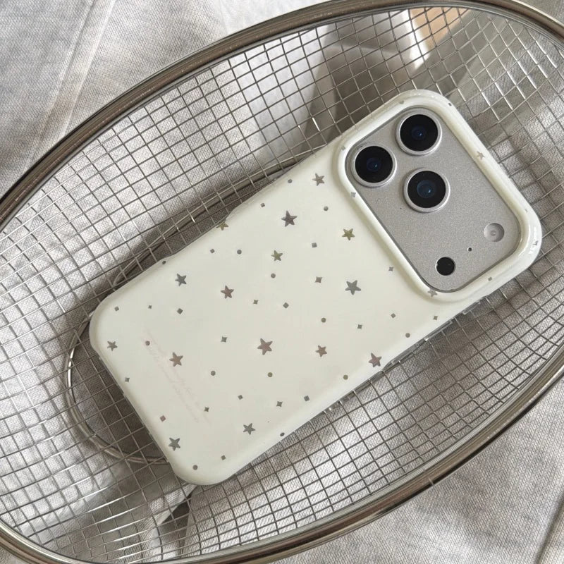 Colored Star-shape Imd Shockproof Phone Case For iPhone 17 16 15 14 13 Pro Max Protector Back Cover