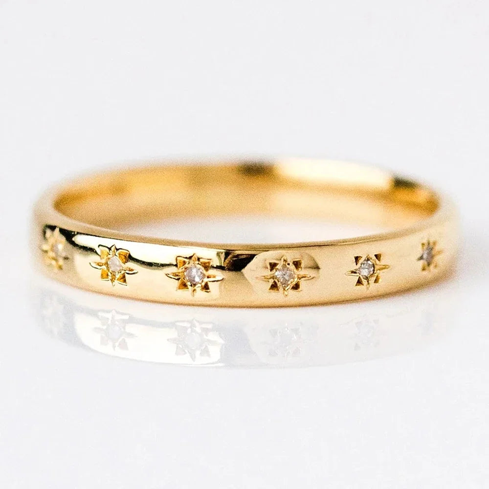 CAOSHI Simple Delicate Design Rings for Women Shiny CZ Gift All Match Trend Accessories for Daily Life Exquisite Women Jewelry