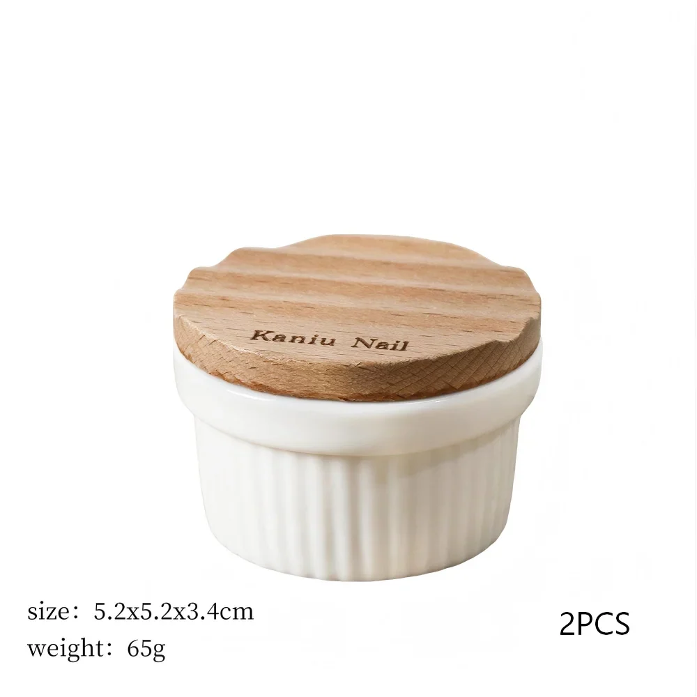 KANIU Smooth Elegant Ceramic Brush Cleaner With Built-In Stiff-Bristle Brush A Portable Nail Care Cup Designed For In Nail Salon