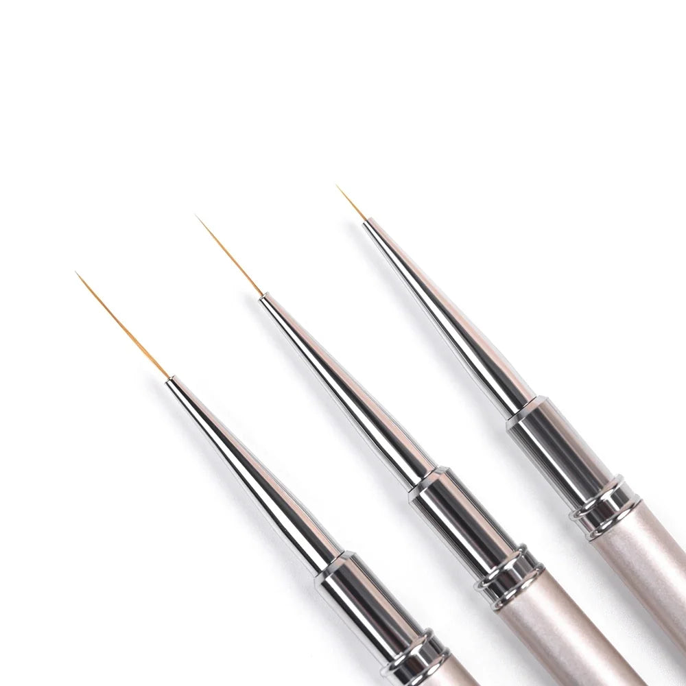 KADS Gel Liner Nail Art Brush 8/15/20mm 100% Kolinsky French Stripe Thin Pincel Liner Nails Brush DIY Drawing Painting Pen