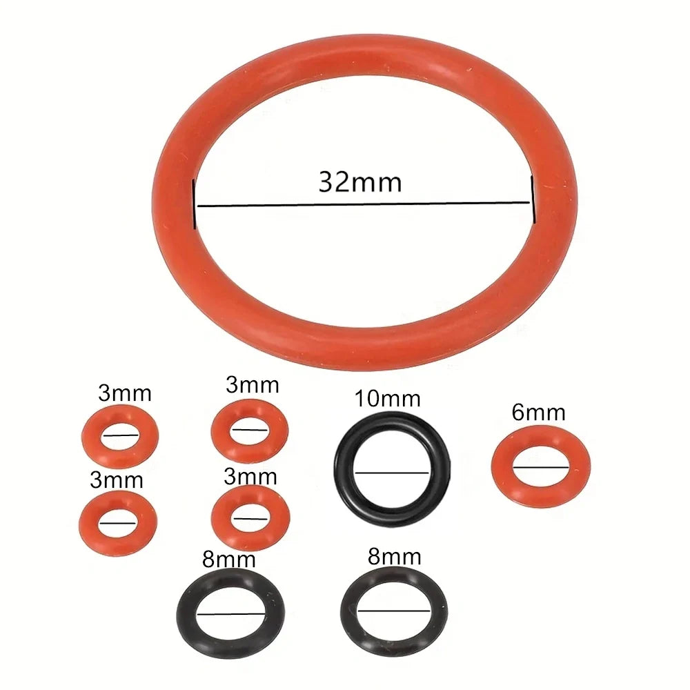 9PCS, Fully Automatic Coffee Machine Seal O-ring Food Grade Silicone For SAECO Brewing Group Outlet Spout Gasket Accessories Kit