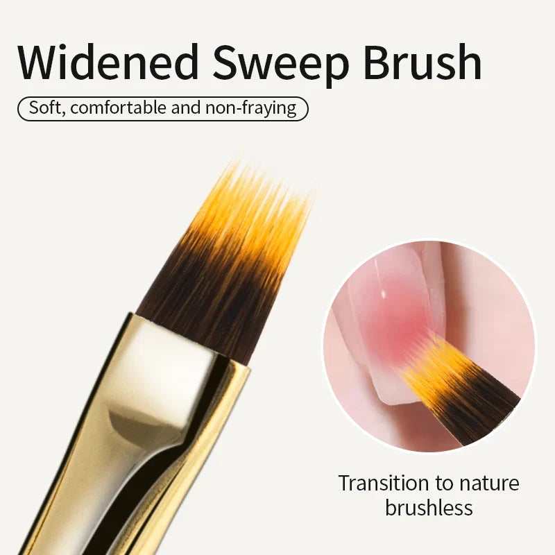 RSNAIL Nail Brush DIY Gradient Nail Art Painting Pen Transparent Acrylic Sweeping Brushes Drawing Manicure Nail Tool Accessories