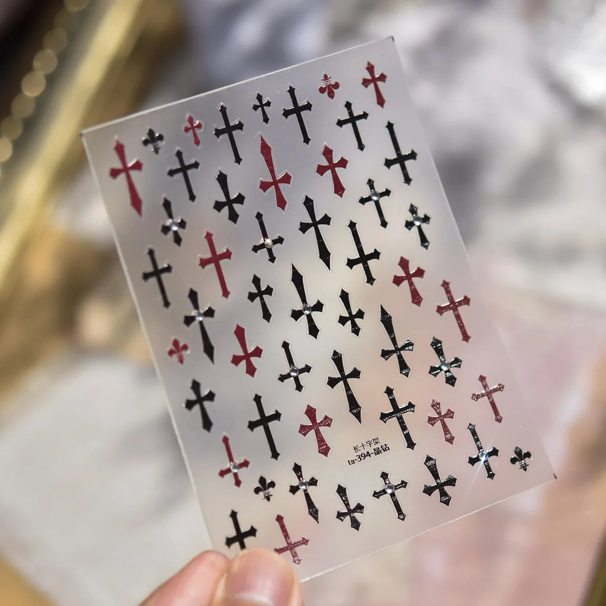 Halloween Nails Sticker Decoration 5D Retro Gilding Bat Cross Ghost Self Adhesive Nail Art Stickers DIY 3D Chic Manicure Decals