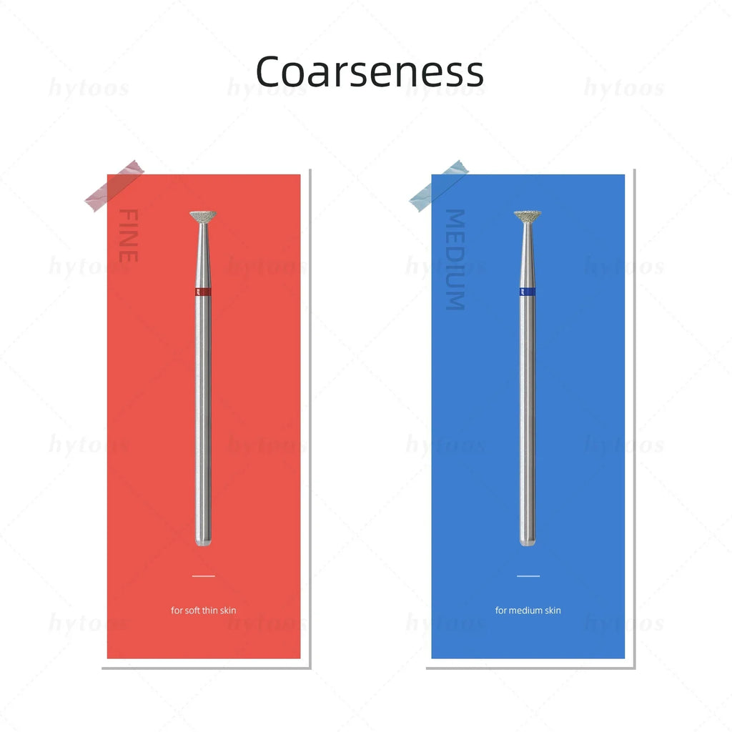 HYTOOS 4mm Inverted Cone Diamond Drill Bit - Russian Cuticle & Dead Skin Remover Pro Safe Nail Cleaner Tool for Manicure