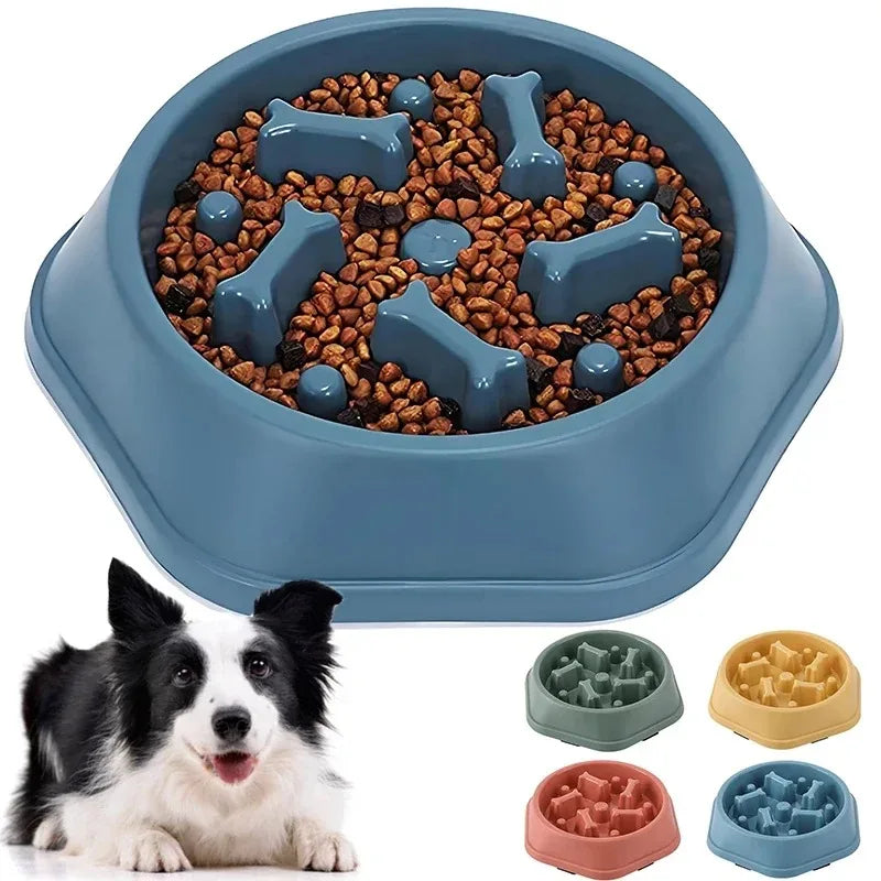 1Pc Slow Feeder Dog Bowl Anti-choking Puppy Food Bowl Anti-slip Pet Slow Eating Dog Dishes Puzzle Feeders for Dogs Small Medium