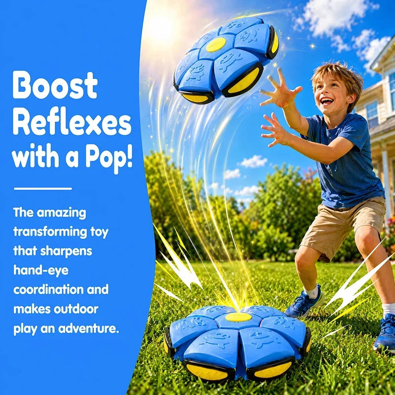 New Orange Flying Saucer Ball Magic Deformation Foot Pressure Decompression Vent Outdoor Sports Parent-Child Active  Kids Fun