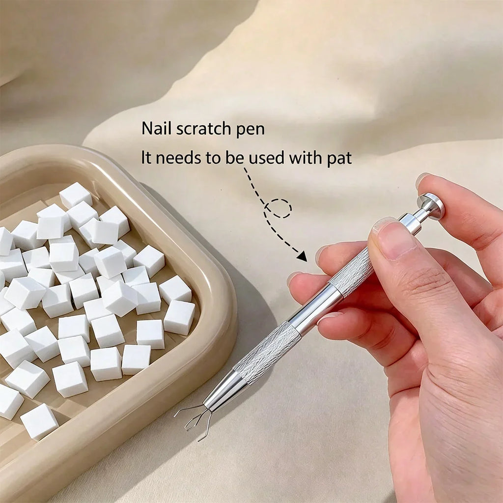 Nail Gradient Sponges Kit with Grab Pen, Soft Ombre Manicure Sponge Tools for Beginners & Nail Techs Beauty Manicure Tools