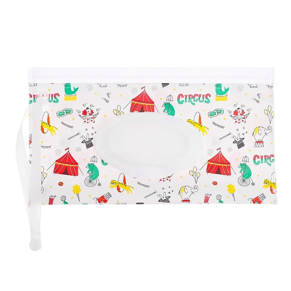 New Baby Wet Wipe Pouch Flip Cover Wipes Holder Case Reusable Tissue Box Refillable Carrying Case Portable Stroller Accessories