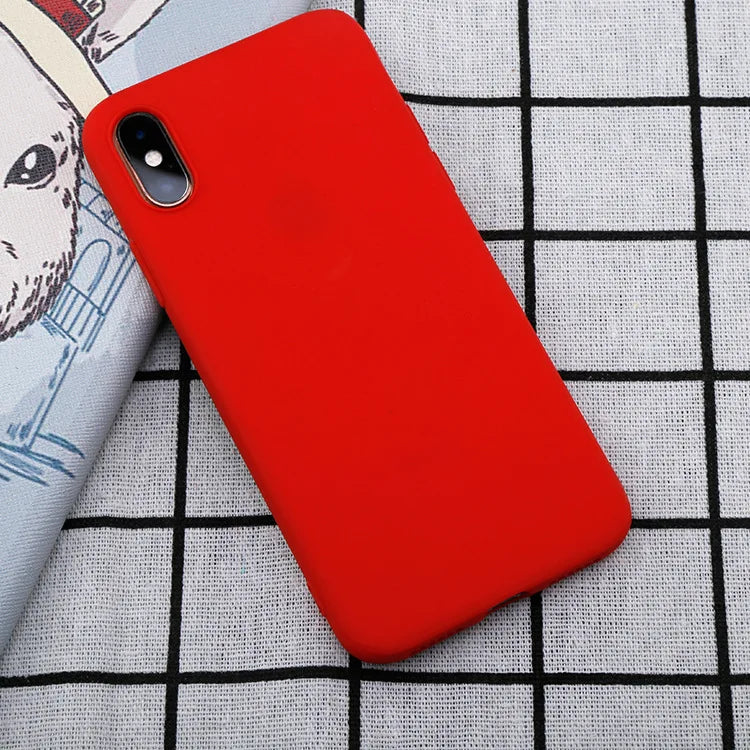 Silicone Candy Color Case for iPhone 11  8 Plus 7 6 6S plus Soft Cover candy Phone Cases for iPhone 11 12 13 14 Pro XR X XS Max