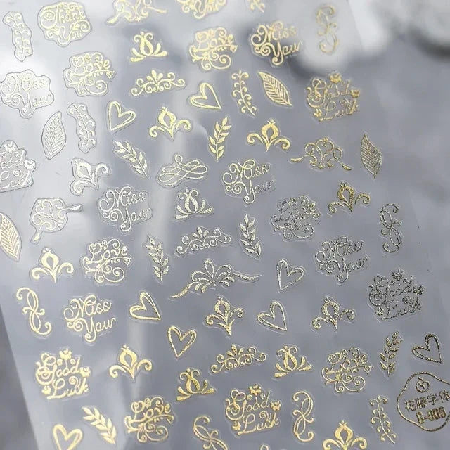Dark Girl Butterfly Moth 3D Adhesive Nail Art Stickers 5D Soft Embossed Reliefs Nail Decals Decorations Wholesale Dropshipping