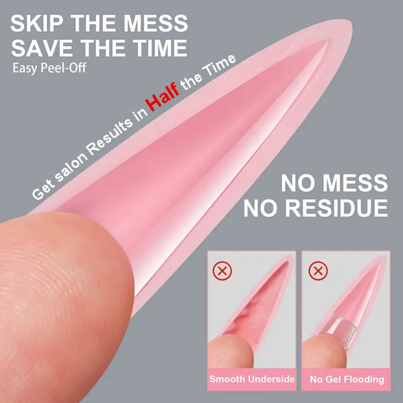 Sandwich Dual Nail Forms 15size Extensions-Dual Forms Coffin Almond Nail Forms 240pcs/180pcs Top Form Bottom Form Mold