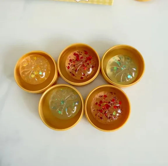 Crystal bun card cute mini soup dumpling shaped stress-relief squeeze toy, venting office prank toy, slow rebound, fun gift