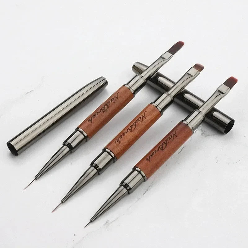 New 1pcs Double-end Nail Pen Nail  Art Brushes Builder Gel French Nail Gradient Brush Small Thin Manicure Brush Tool