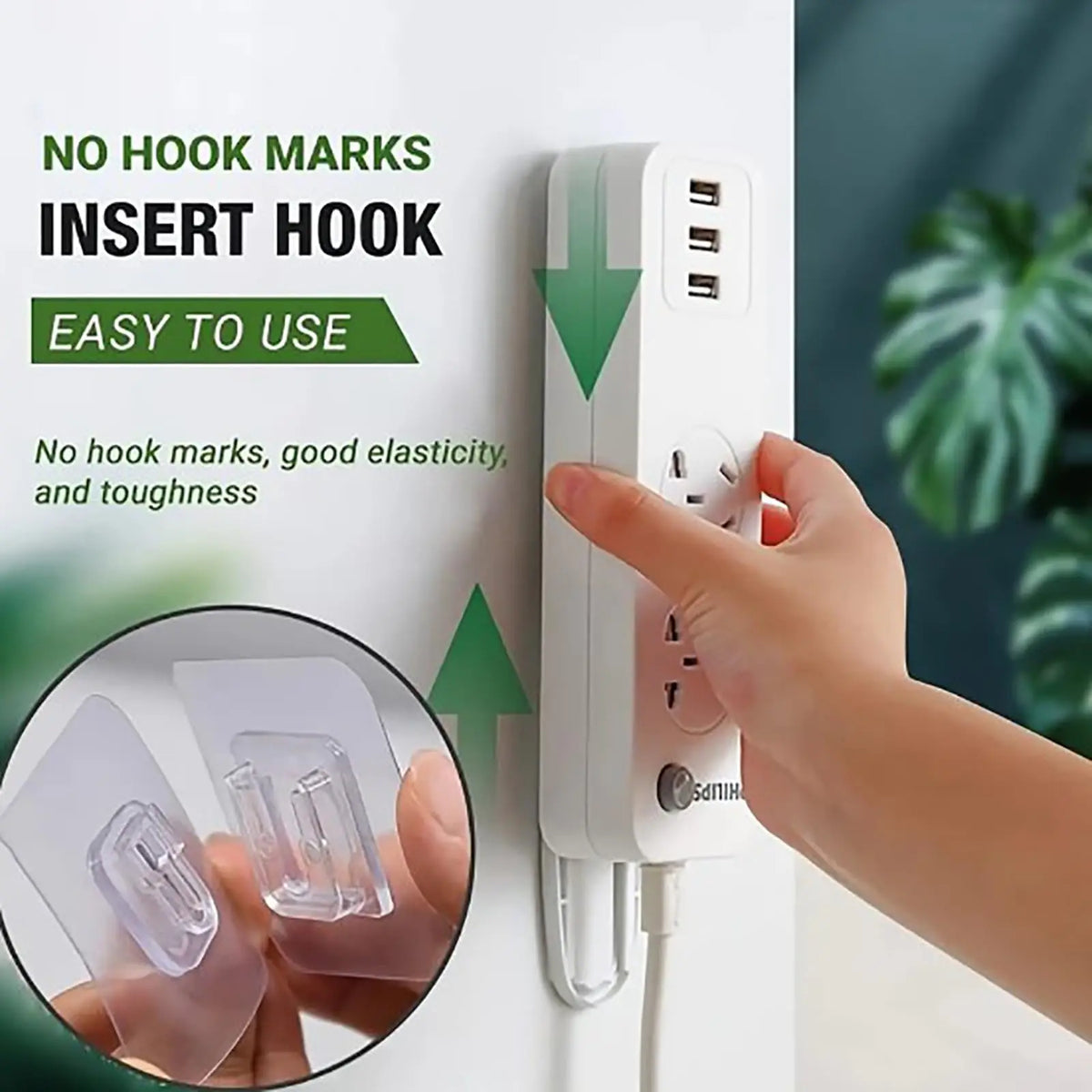 Double-Sided Self Adhesive Wall Hooks Strong Sticky Transparent Traceless Kitchen Bedroom Wall Hook Storage Holders Wholesale