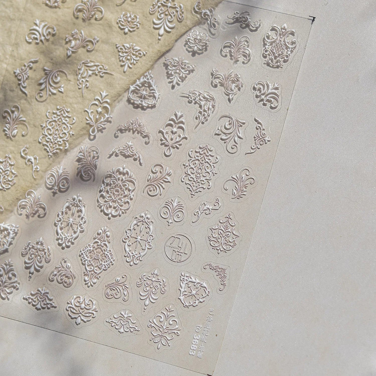 Gold-embossed Nail Stickers Luxury Retro Holy Light Faith Nails Art Stickers Gold Back Adhesive Nails Decorations Decals Parts