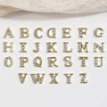 26Pcs Silver Rhinestone Alphabet Nail Charms Set-A-Z Letters Nail Gems,Custom Name Initial Nail Art Decorations for DIY Nail