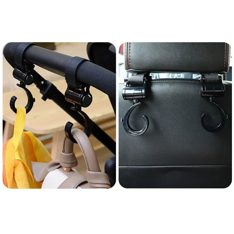 2PCS Universal Baby Stroller Pram Hooks, Multi-Purpose Shopping Prop Hanger Stroller Accessories