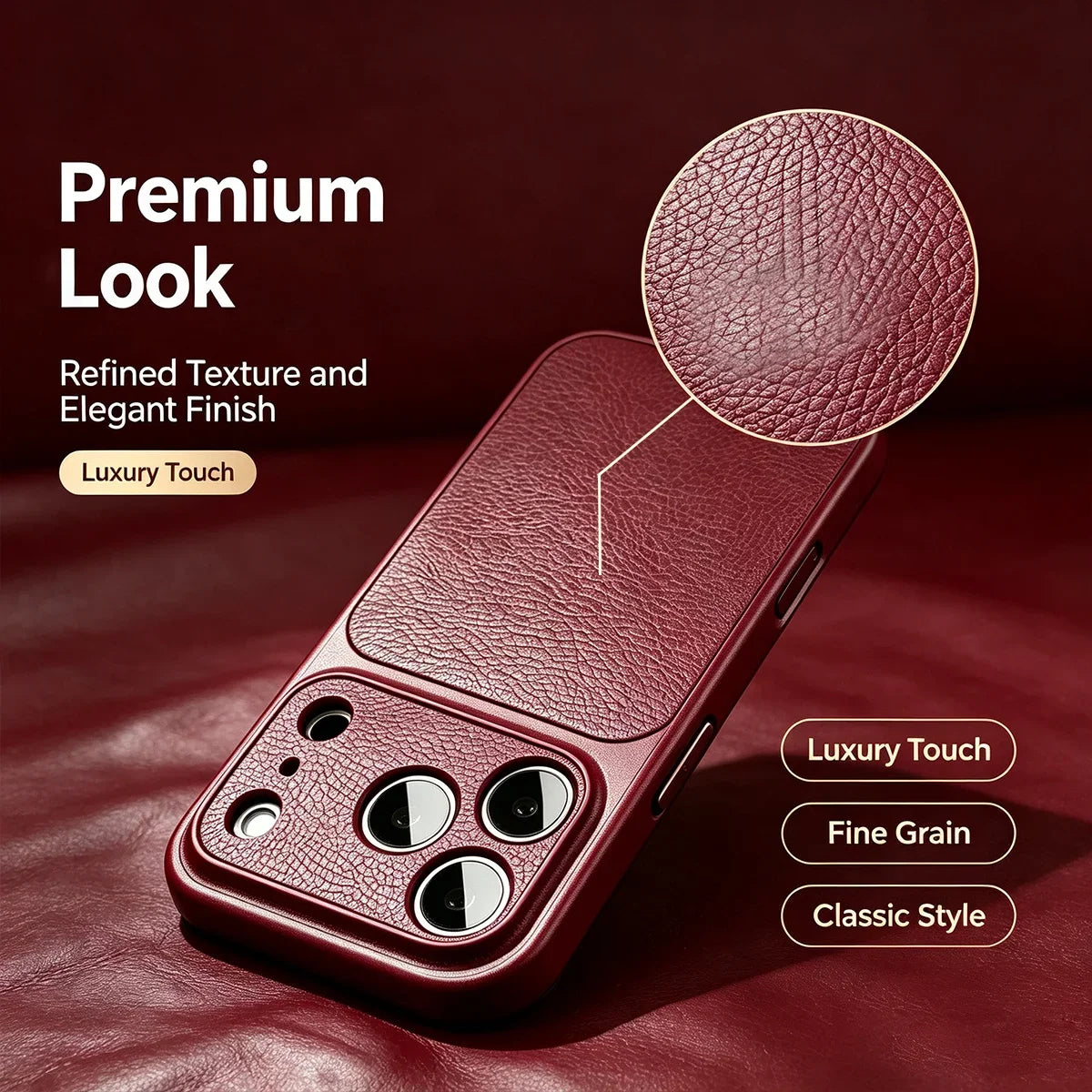Luxury Retro Artificial Leather Matte Phone Case for IPhone 18 17 16 15 14 13 12 11 Pro Max 16 Plus Shockproof Protection Cover