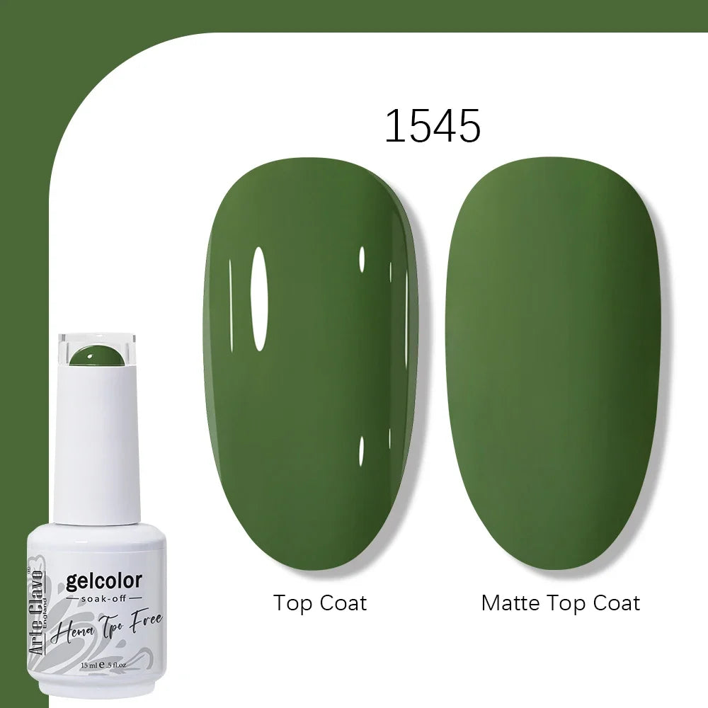 Arte Clavo HEMA TPO FREE 15ml UV LED Gel Nail Polish Soak Off Semi Permanent Daily Wear Universal Color For All Seasons Manicure