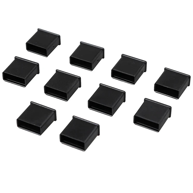 New 10Pcs Plastic USB Male Anti-dust Plug Stopper Cap Cover Protector Lids
