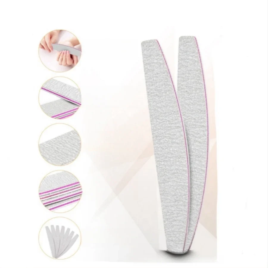 5pcs/10pcs/25pcs /Lot Professional Nail File Reusable Double Sided Emery Board(100/180 Grit) Nail Styling Manicure Tool