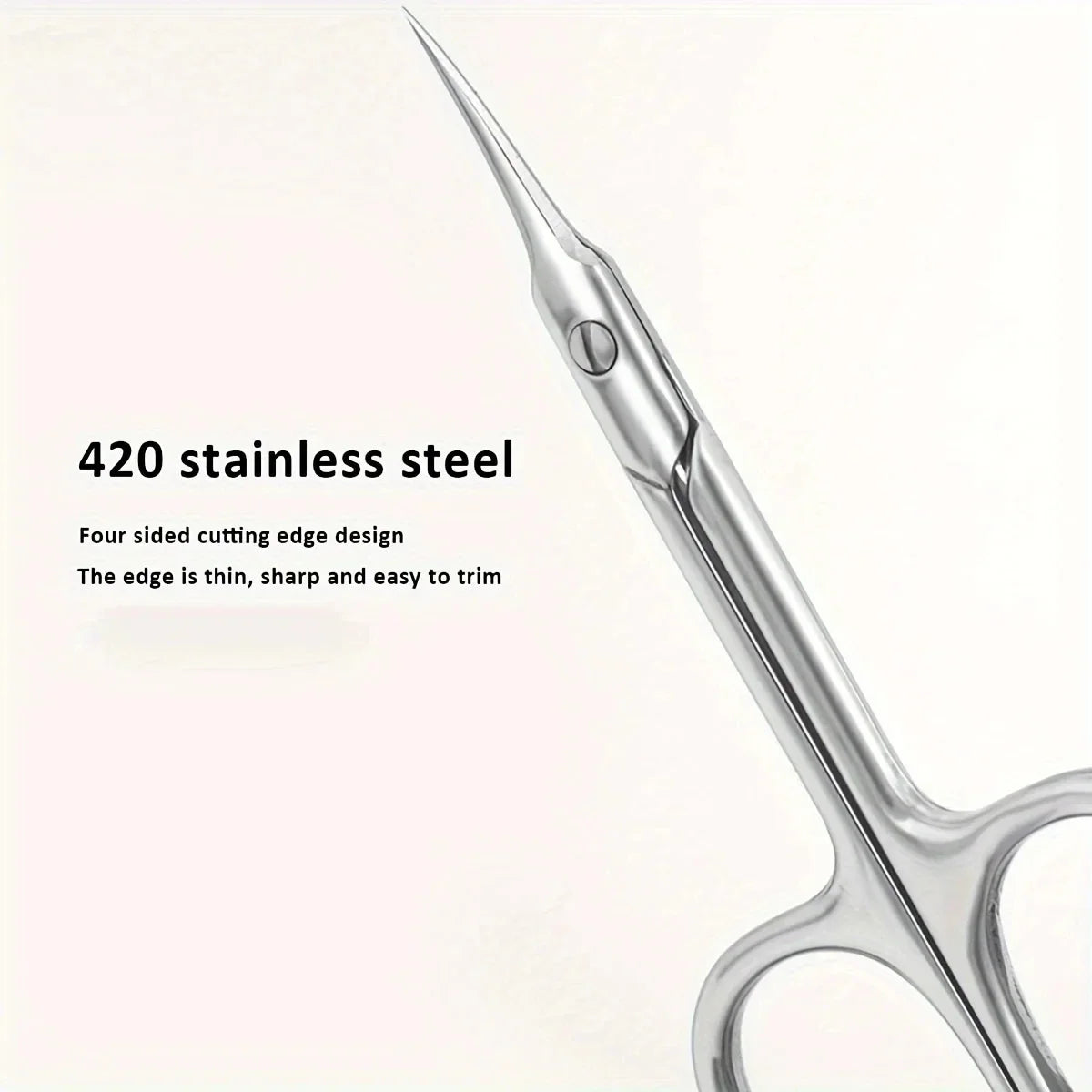 Cuticle Scissors Trimmer for Manicure and Pedicure Curve Blade Precise Pointed Tip Grooming Kit for Nail Art Extra Fine Cuticle
