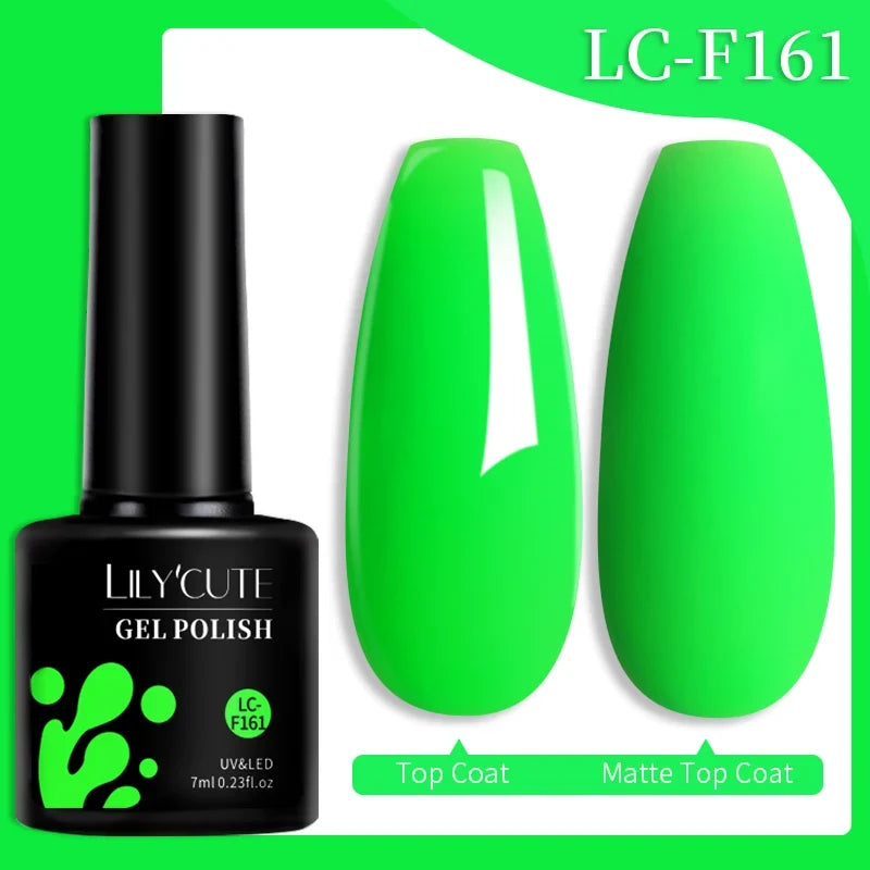 LILYCUTE 7ml Glitter Auroras Gel Nail Polish Summer Gold Colorful Sequins Manicure Semi Permanent Soak Off Nail Art Gel Varnish