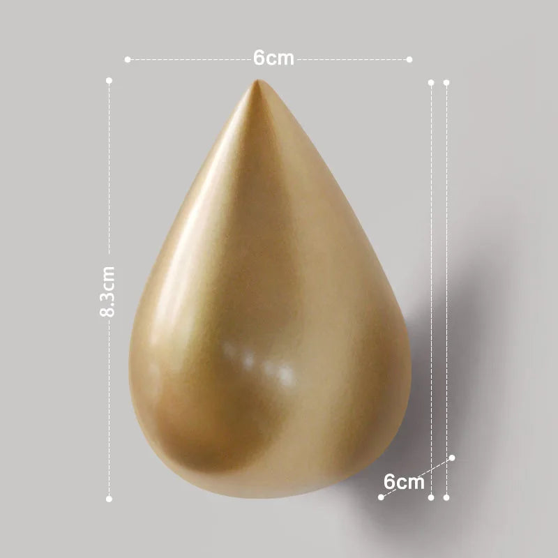 1pc Resin Water Droplet Hook Wall Water Droplet Hook Fitting Room Coat Hook Wall Decor Home Accessories Drilling Installation