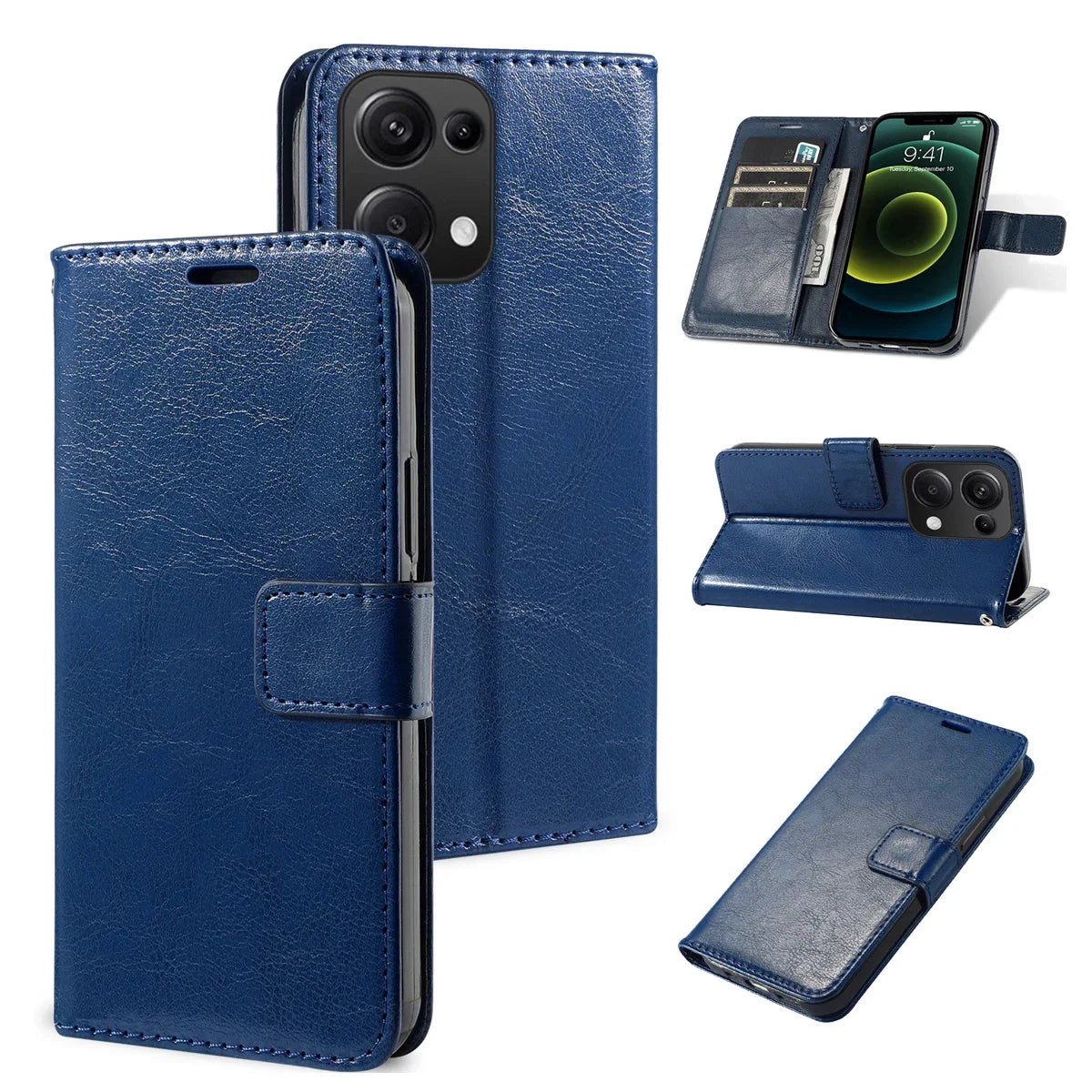 Magnetic Leather Wallet Case for iPhone 11 12 13 14 15 16 17 Pro Max Mini XR XS 8 7 6s 6 Plus SE 2020 5S Flip Card Holder Cover