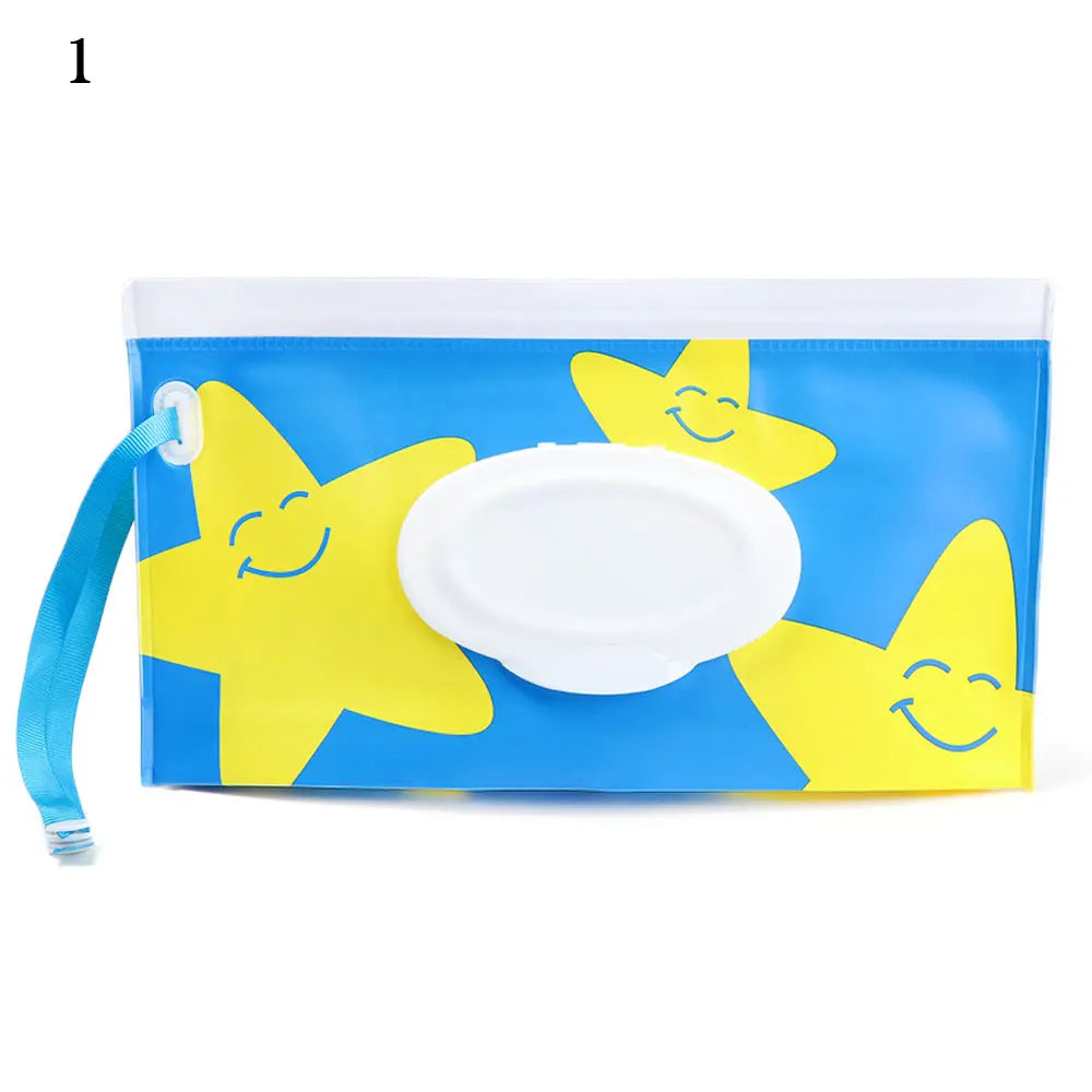 New Baby Wet Wipe Pouch Flip Cover Wipes Holder Case Reusable Tissue Box Refillable Carrying Case Portable Stroller Accessories