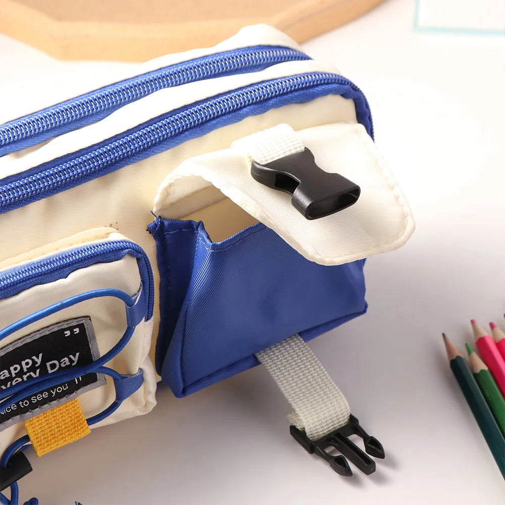 Pencil Holder Large Capacity Student Stationery Bag High Appearance Multilayer Pencil Pouch Dirt-resistant Pen Bag Children
