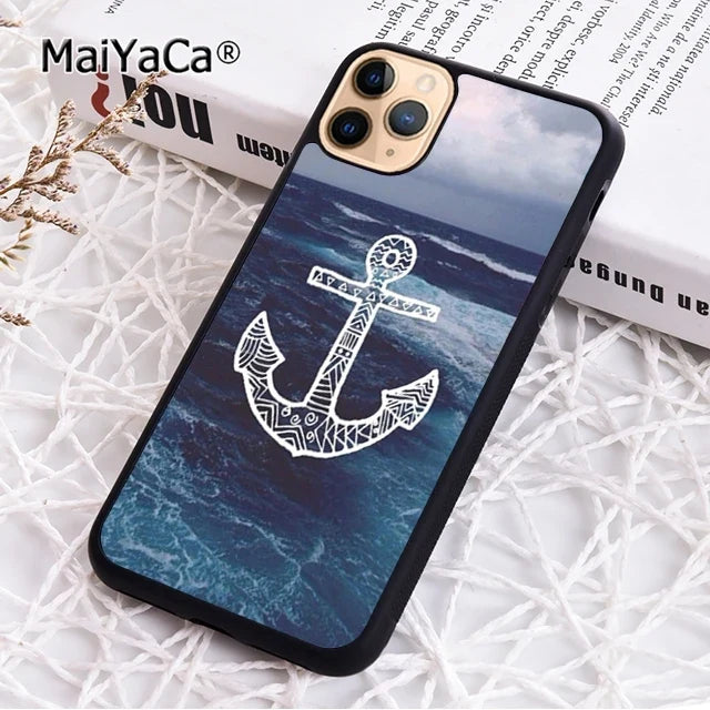 MaiYaCa blue boat anchor Printing Drawing protection Phone Case For iPhone 17 Air 16 15 plus 11 12 13 14 pro max