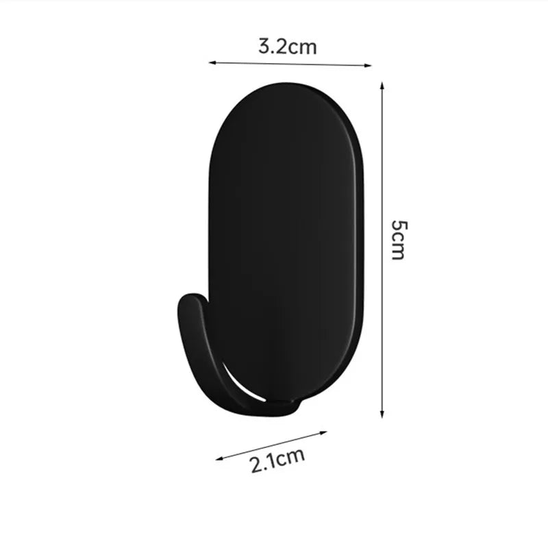 5/10Pcs Self-Adhesive Wall Hooks Door Keys Clothes Hanger Robe Hook Coat Rack Towel Holder Bathroom Accessory Multifunction Hook