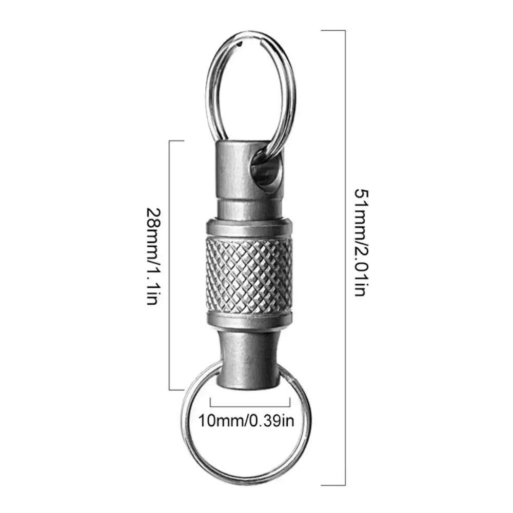 360 Degree Rotation Quick Release Keychain Aluminum Alloy Fast Release Mechanism Quick Pull Keyring Multifunctional Design