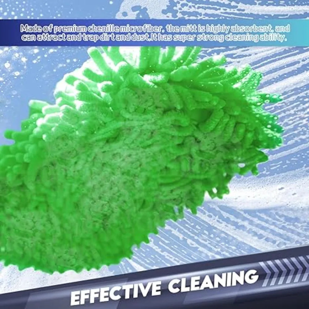1-10Pcs Double Sided Chenille Auto Gloves Microfiber Cleaning Gloves Cleaning Windows Car Wash Kit for Cleaning Cars, Trucks