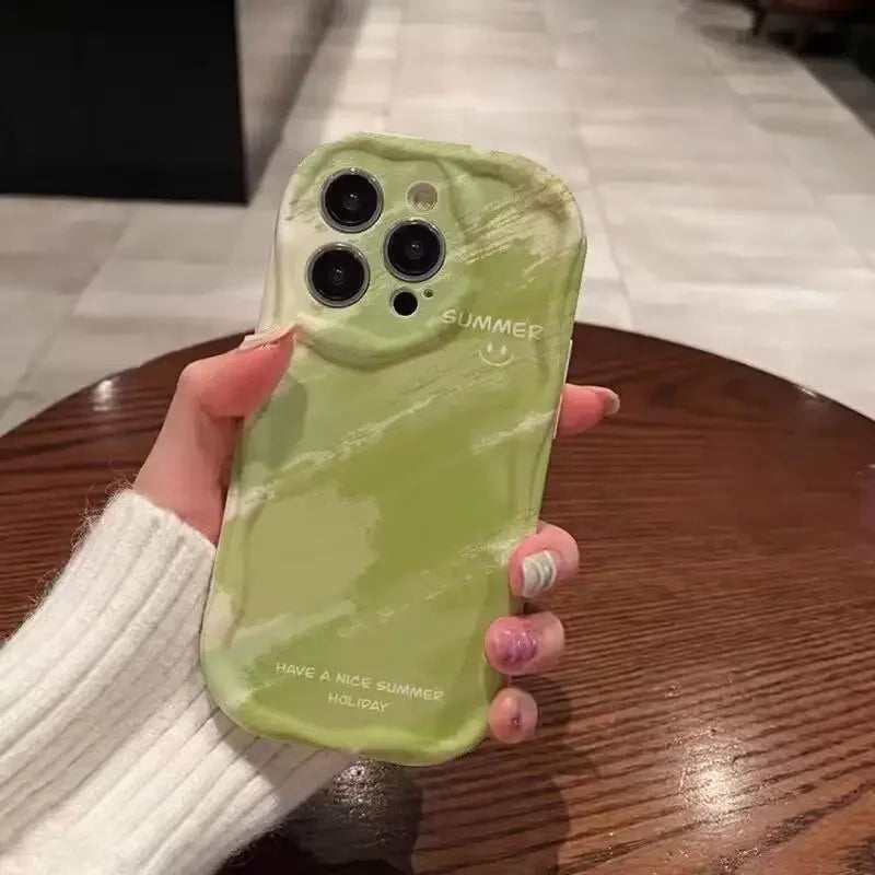 Phone Case for OPPO Realme C53 C55 C11 2021 C33 C31 C35 C21Y C25Y C20 C21 C12 C15 C25 C30 C30S C25S 5 5i 5s 6i Flower Wavy Cover