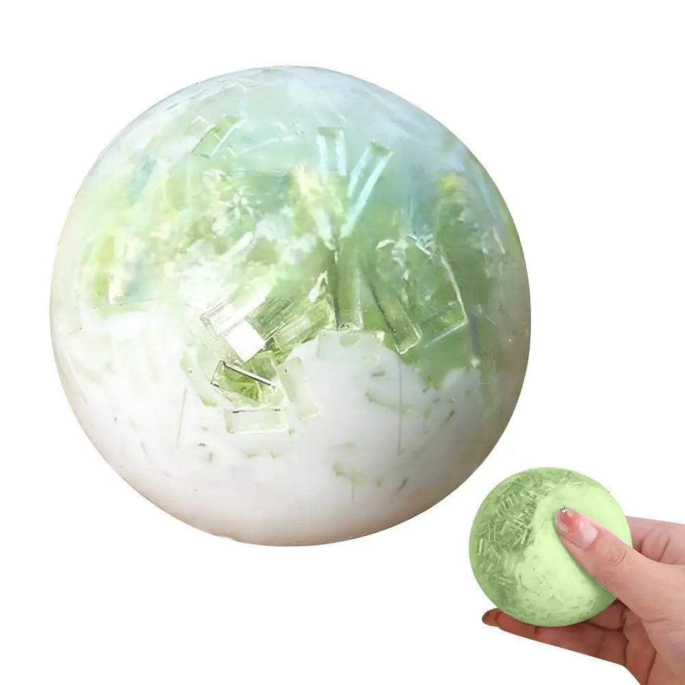 Soft Crushed Ice Squeeze Ball Toy TPR Shapeable Stress Relief Toy Crystal Ice Cracked Sensory Fidget Toy For Stress Anxiety