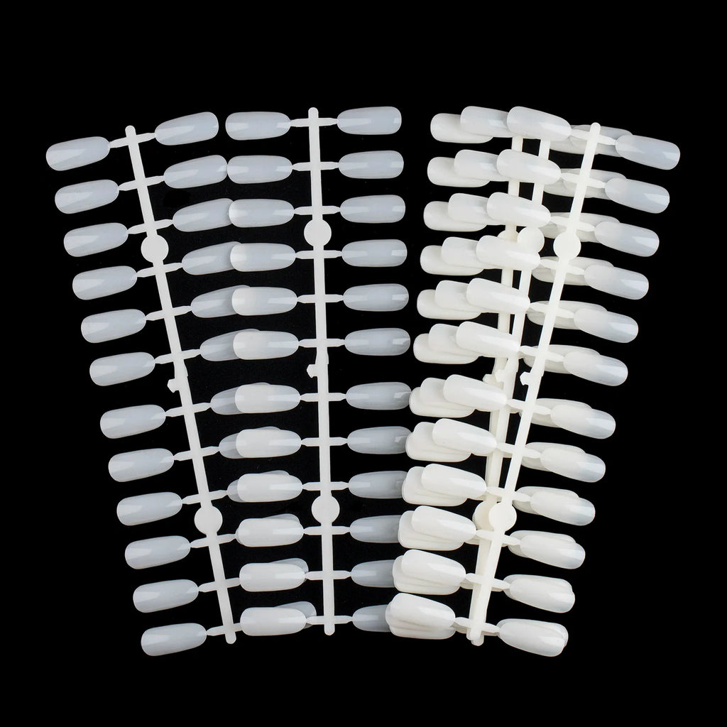 TP 240pcs Nail Display Tips Natural Color False Acrylic Nail Art Tips for Nail Display Book Gel Polish Manicure Practice Tools