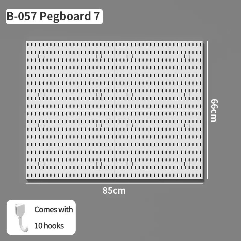 Study Room Pegboard with Shelves Tool Free Wall Grid Scratch Proof Easy to Install for Computer Desk Accessories